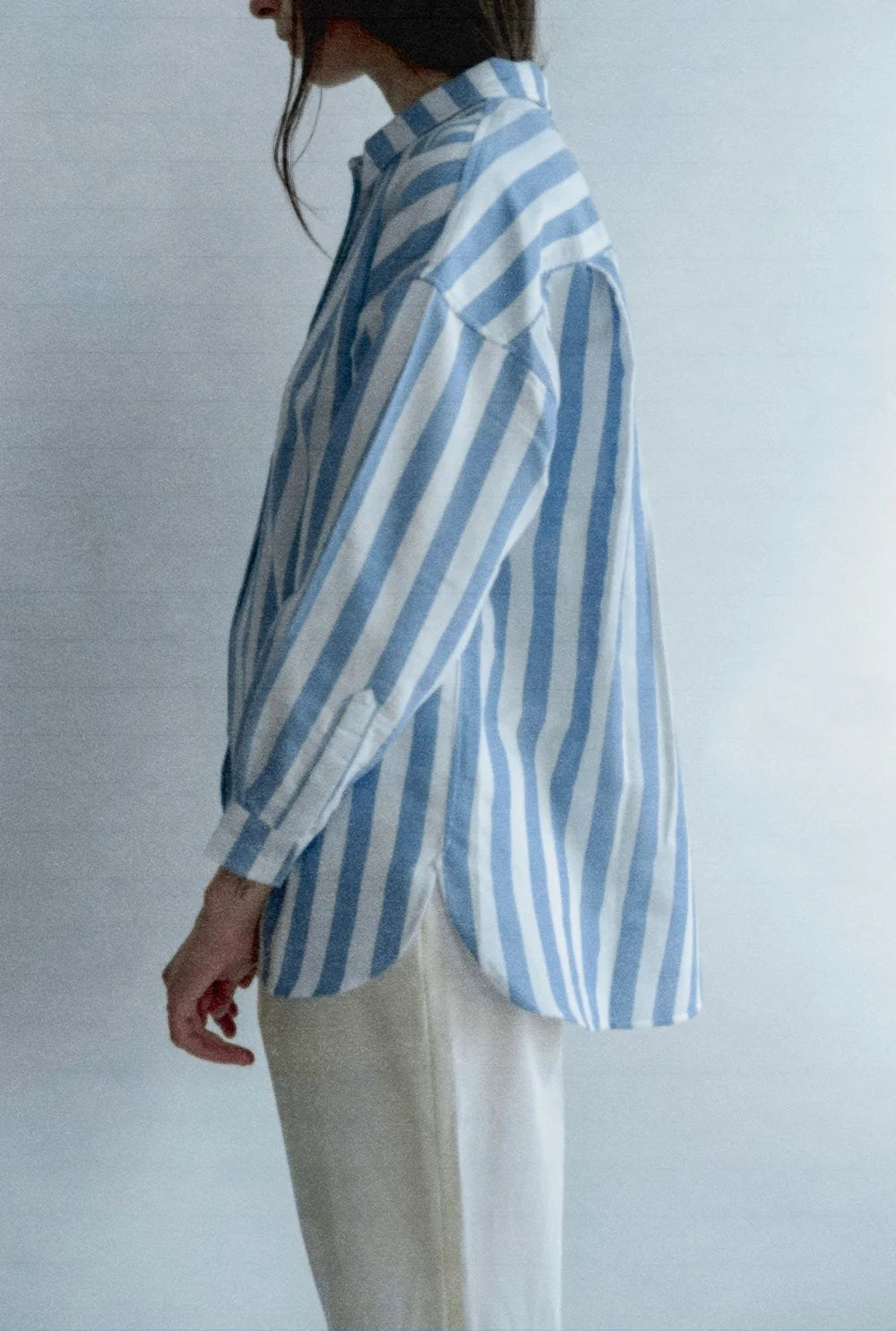 fig. 4: The Shirt in Blue & White Pool Stripes