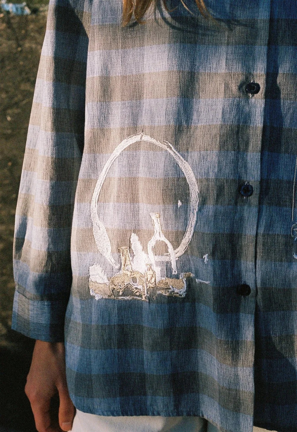 fig. x Paule Josephe: Azur Checks Shirt with Still Life and Flora